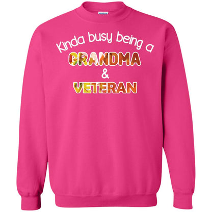 Kinda Busy Being A Grandma And Veteran Nana Shirt Heliconia