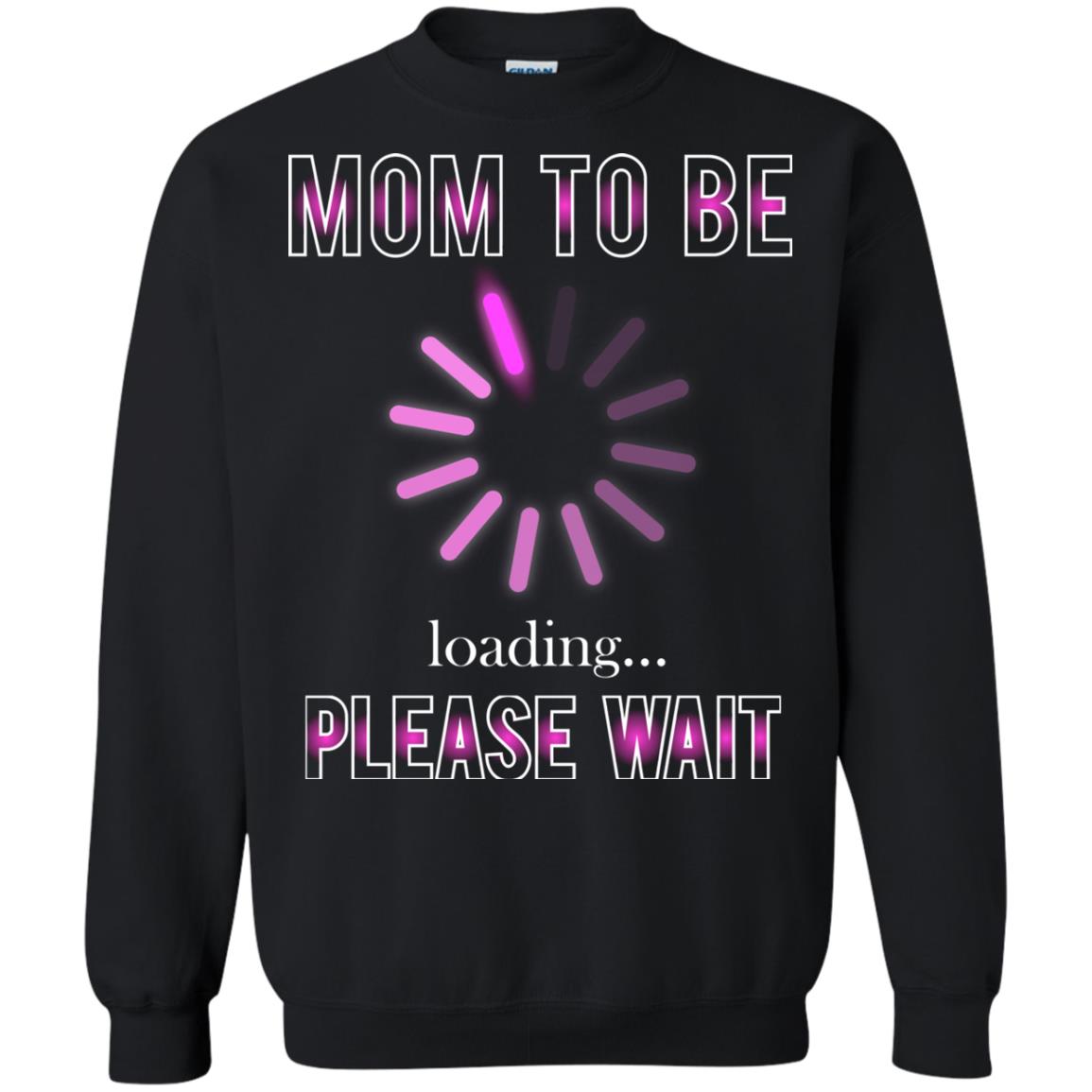 Mommy T-shirt Mom To Be Loading Please Wait Black