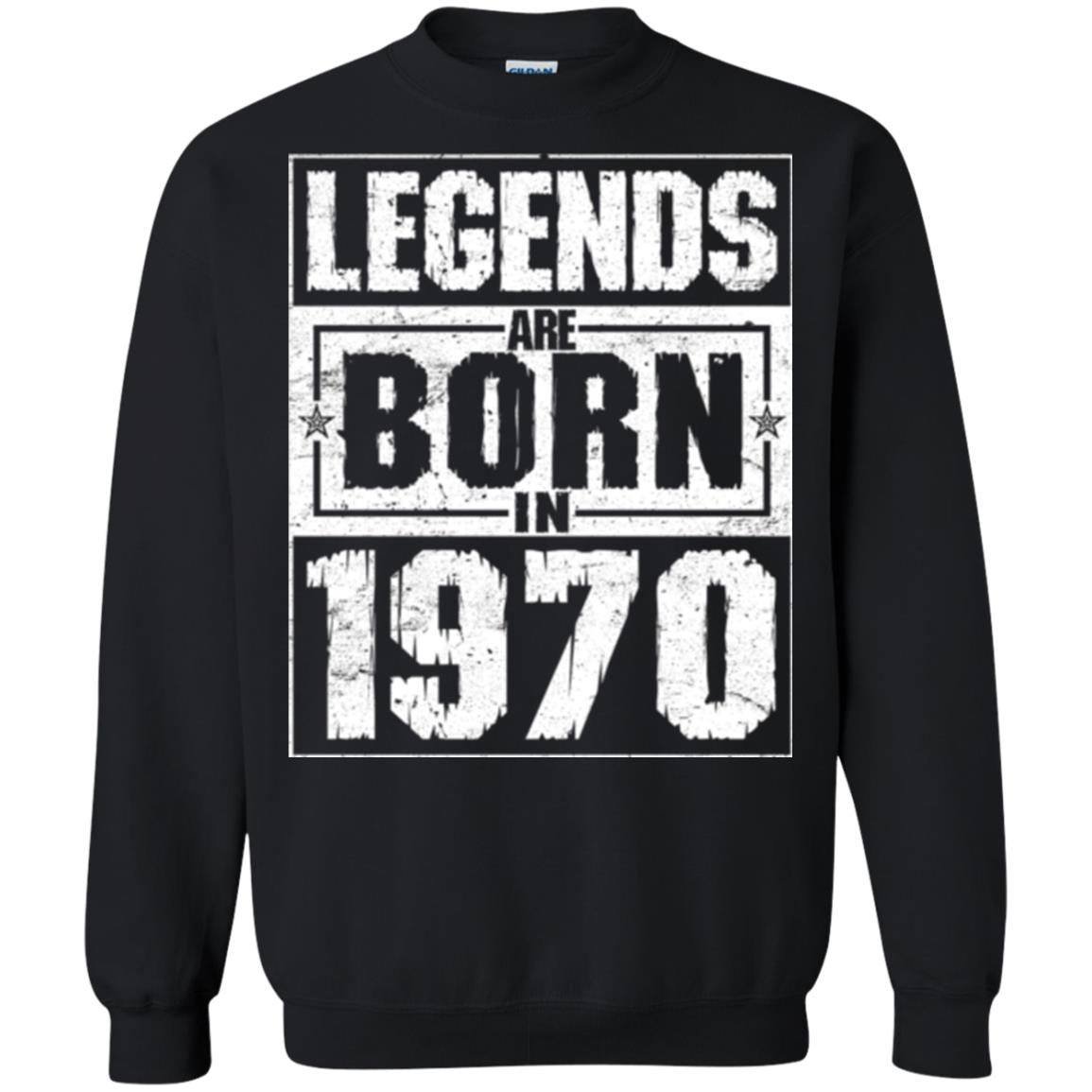 Brithday T-shirt Legends Are Born In 1970 Black