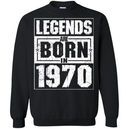 Brithday T-shirt Legends Are Born In 1970 Black