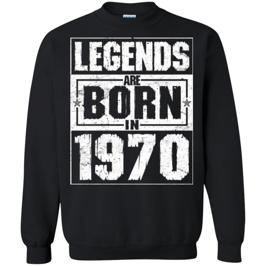 Brithday T-shirt Legends Are Born In 1970 Black