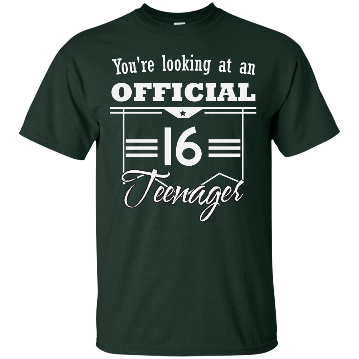 You're Looking At An Official 16 Teenager 16th Birthday Shirt Forest