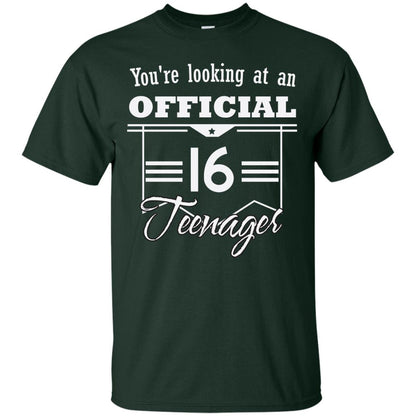 You're Looking At An Official 16 Teenager 16th Birthday Shirt Forest