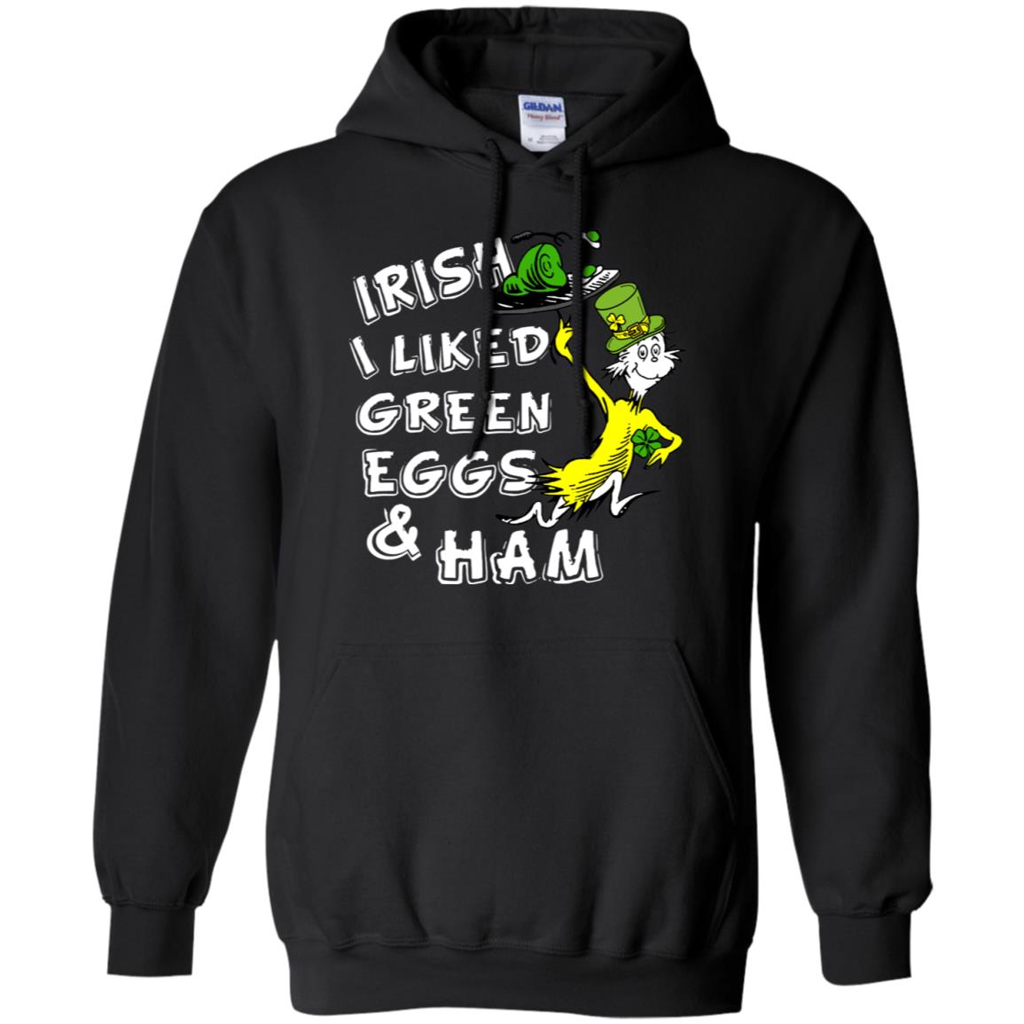 Irish I Liked Green Eggs And Ham T-shirt Black