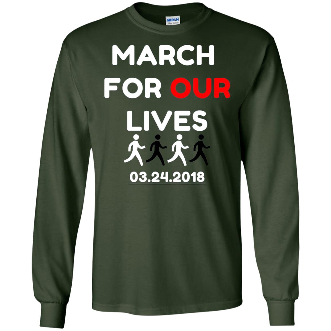 March For Our Lives Gun Control T-shirt Forest Green