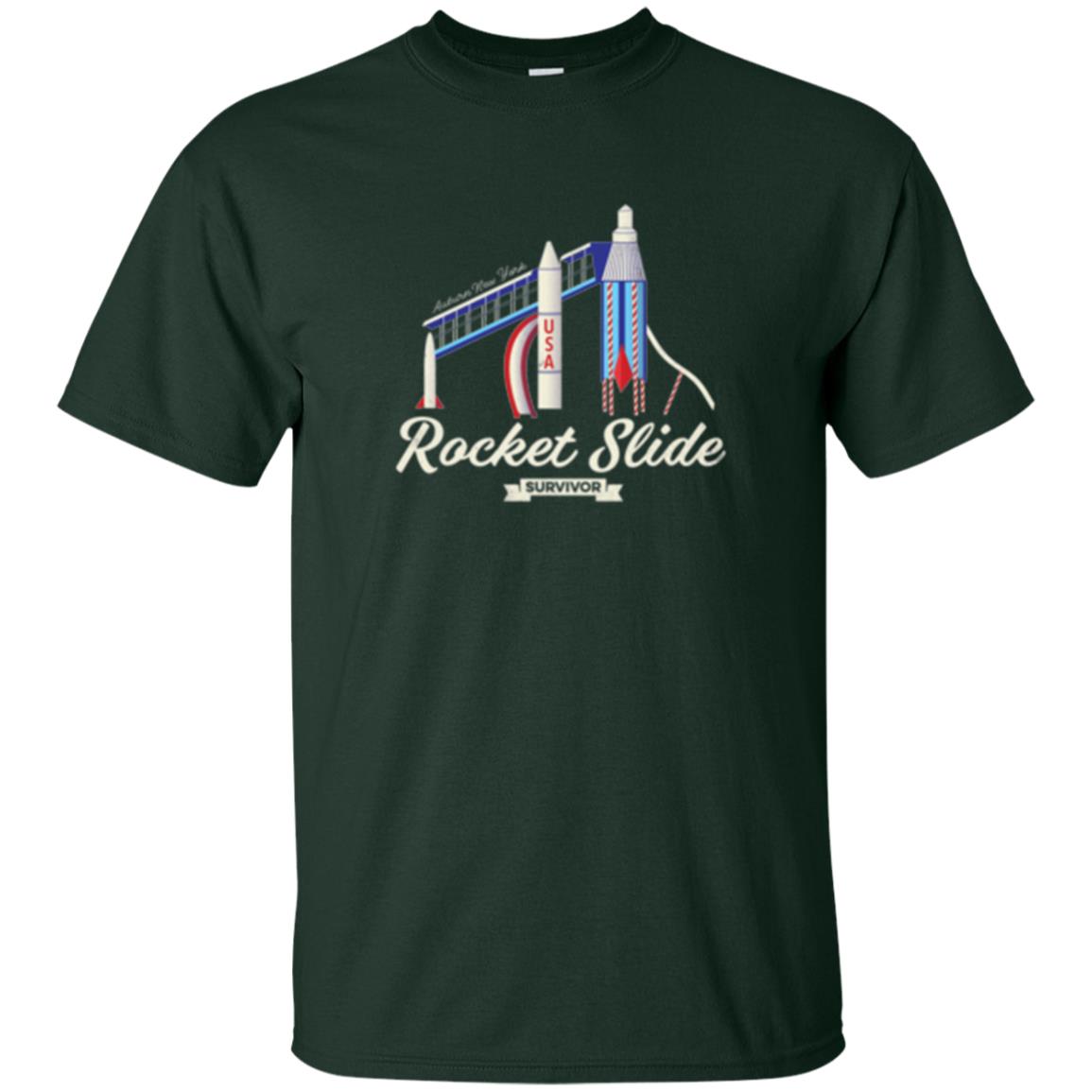 I Survived The Rocket Slide T-shirt Forest Green