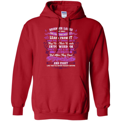December Ladies Shirt Not Only Feel Pain They Accept It Learn From It They Turn Their Wounds Into Wisdom Red