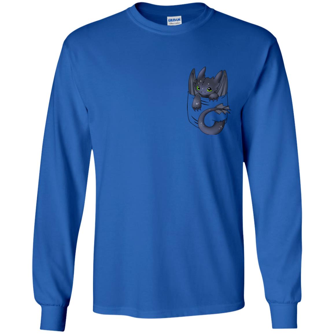 Dragon In Pocket Shirt Royal