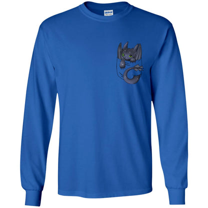 Dragon In Pocket Shirt Royal