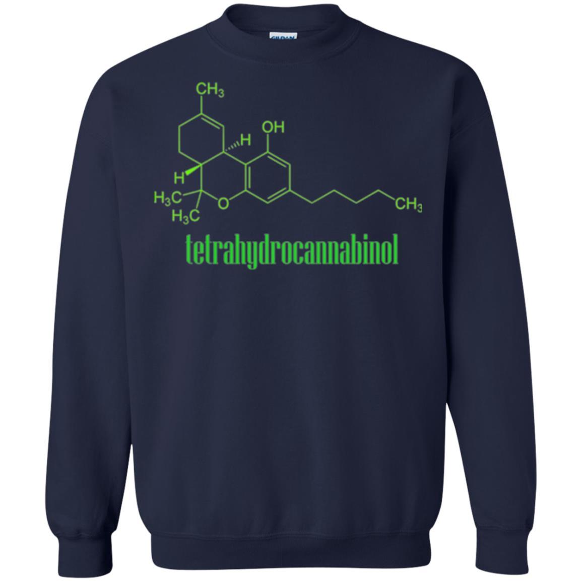 Canabis Molecule T-shirt Tetrahydrocannabinol Thc Navy