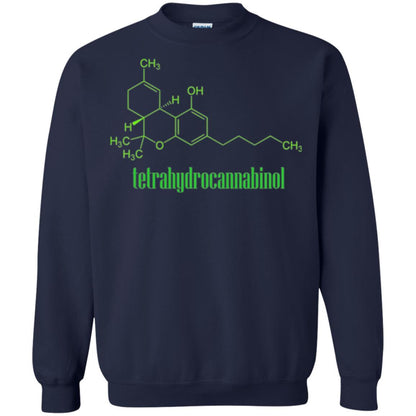 Canabis Molecule T-shirt Tetrahydrocannabinol Thc Navy
