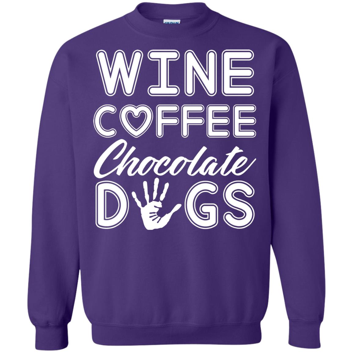 Wine Coffee Chocolate Dogs Family T-shirt Purple