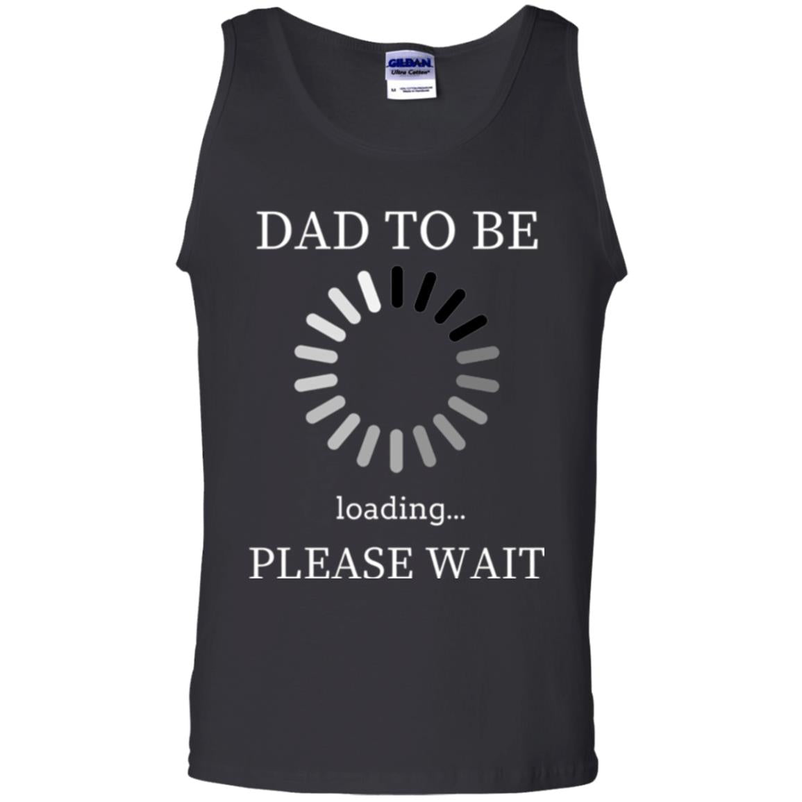 Funny Future Father T-shirt Dad Tobe Loading Please Wait Black