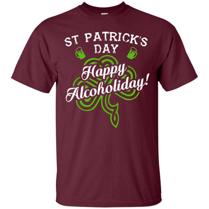 St. Patrick's Day T-shirt Happy Alcoholiday Maroon