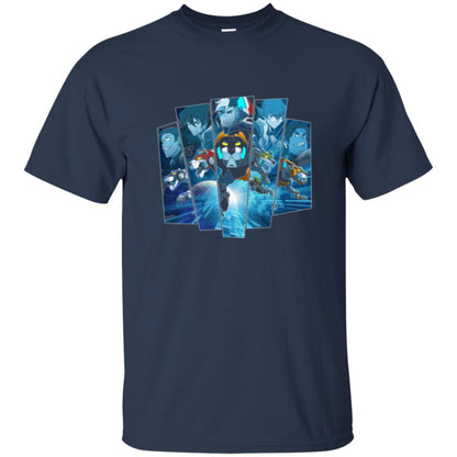 Voltron Legendary Defender 5 Lions In Blue Hue T-shirt Navy