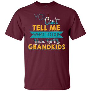 You Can't Tell Me What To Do You're Not My Grandkids Grandparents Gift TshirtG200 Gildan Ultra Cotton T-Shirt