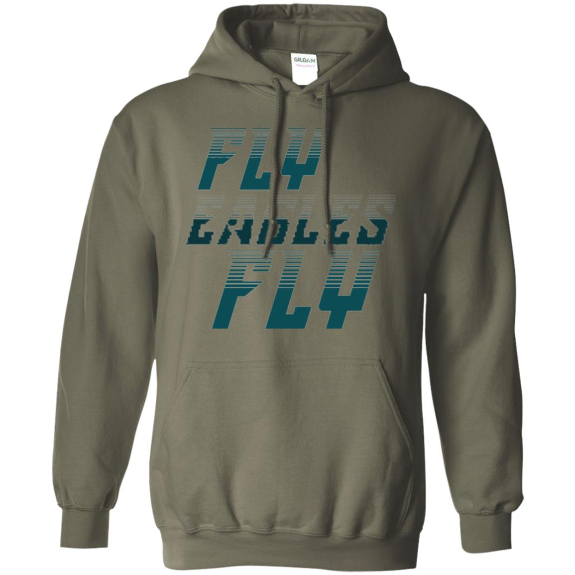 Football Lover T-shirt Fly Eagles Fly Military Green