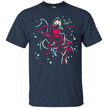 Disney Little Mermaid Neon Sebastian Graphic T-shirt Navy
