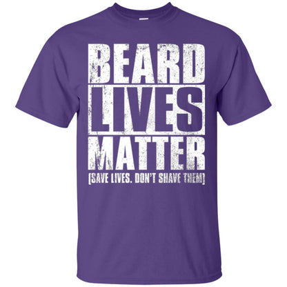 Beared Men T-shirt Beared Lives Matter Purple