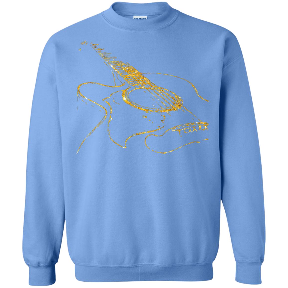 Guitar Gold Guitarist Gift Shirt For Mens Or Womens Carolina Blue