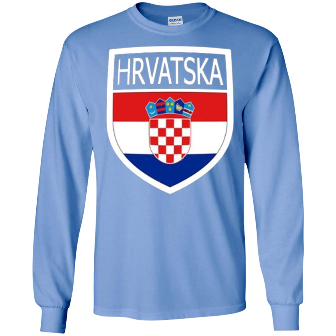 Croatia Shield T-shirt Hrvatska Patch Croatian Flag Badge Carolina Blue