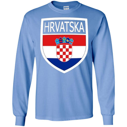 Croatia Shield T-shirt Hrvatska Patch Croatian Flag Badge Carolina Blue