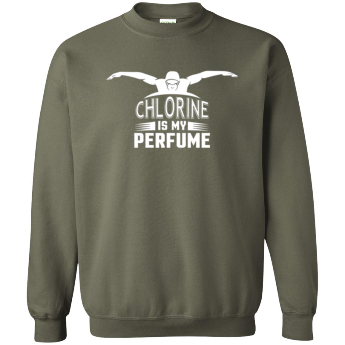 Swimmer T-shirt Chloring Is My Perfume T-shirt Military Green