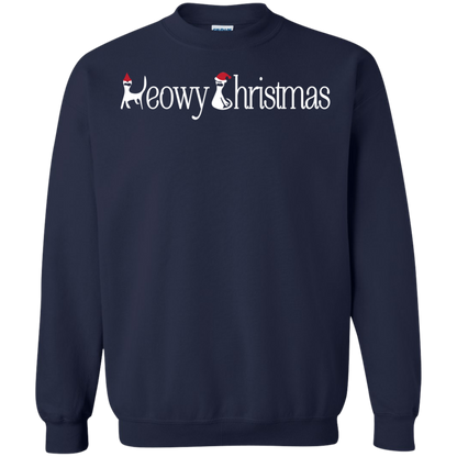 Christmas T-shirt Meowy Christmas Navy