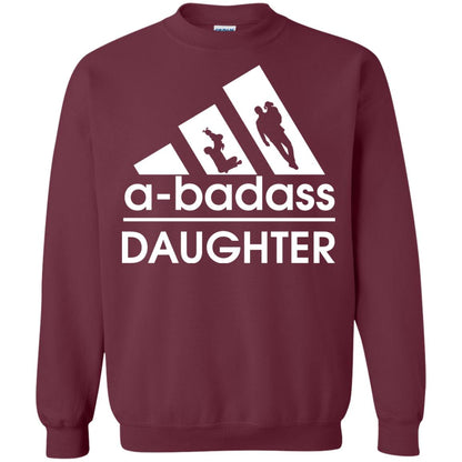 A Badass Daughter Shirt Maroon
