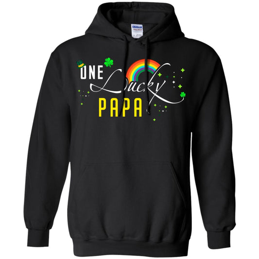 One Lucky Papa St. Patrick_s Day T-shirt Black