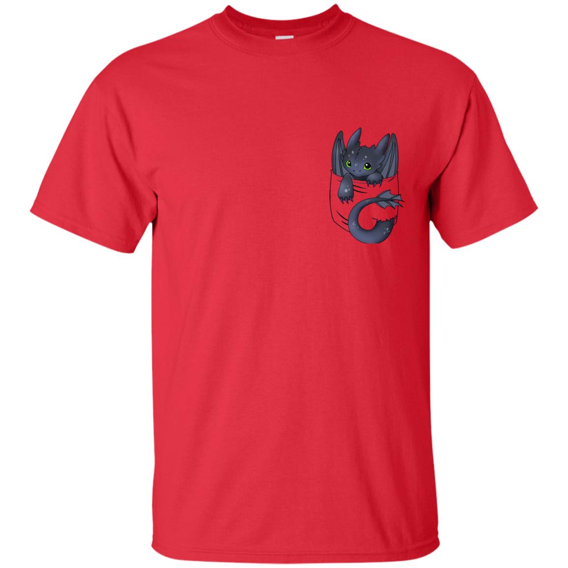 Dragon In Pocket Shirt Red