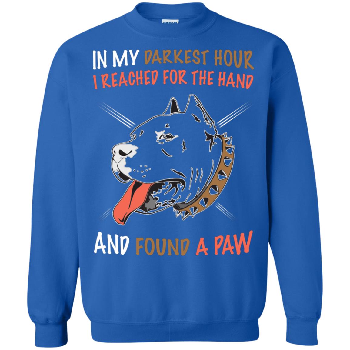 In My Darkness Hour I Reached For The Hand And Found A Paw Shirt Royal