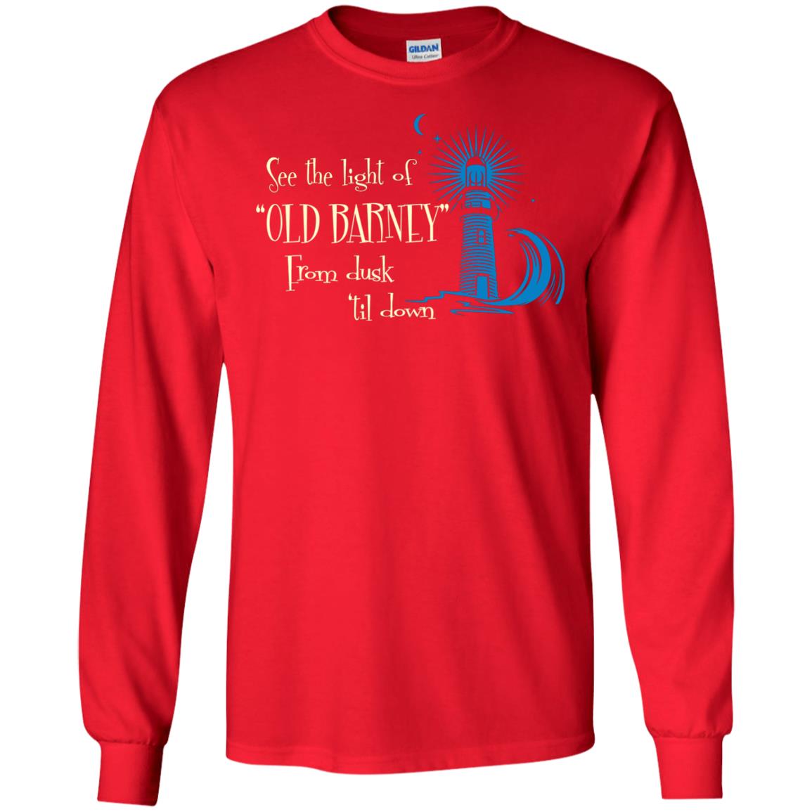Lighthouse T-shirt See The Light Of Old Barney From Dusk Til Down Red