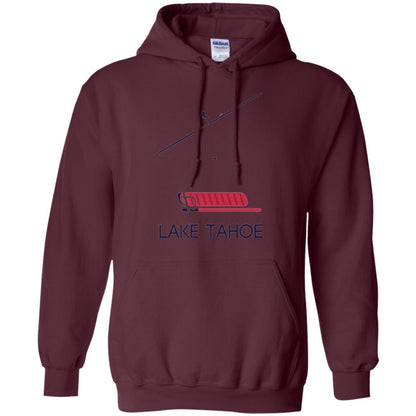 Ski Chair Lift T-shirt Lake Tahoe California Maroon