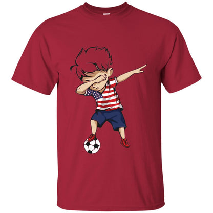 Dabbing Soccer Boy United States Jersey Shirt Usa Football Cardinal