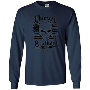 Diesel Brothers Custom Trucks Skull Usa Flag T-shirt
