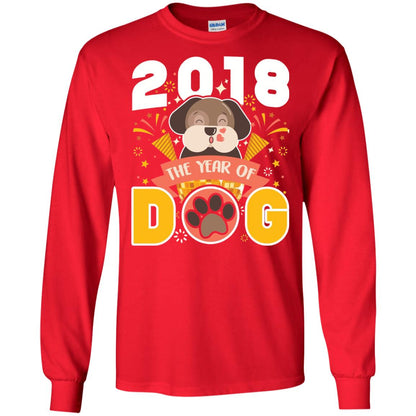 Funny Chinese New Year T-shirt 2018 The Year Of Dog Red