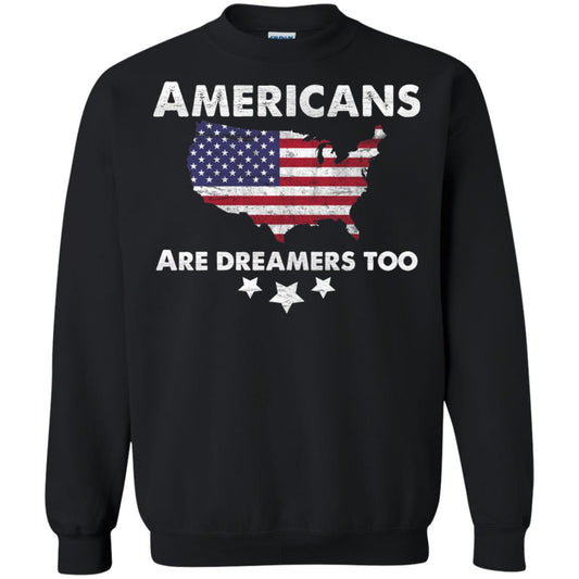 Anti Trump T-shirt Americans Are Dreamers Too Black