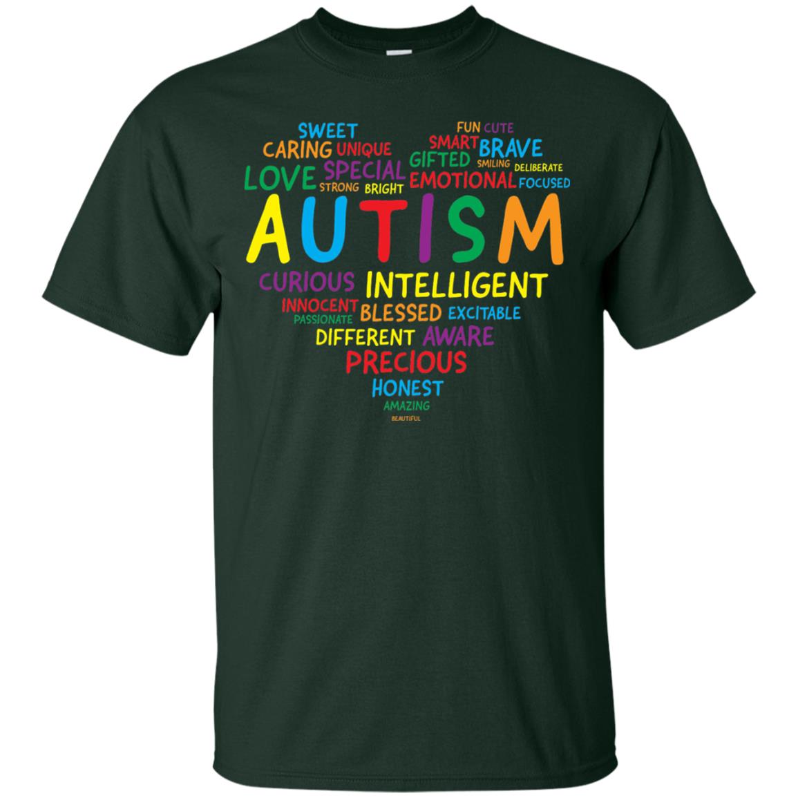 Autism Heart Autism Awareness T-shirt Forest
