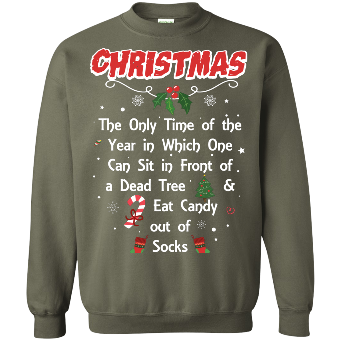 Christmas T-Shirt Military Green