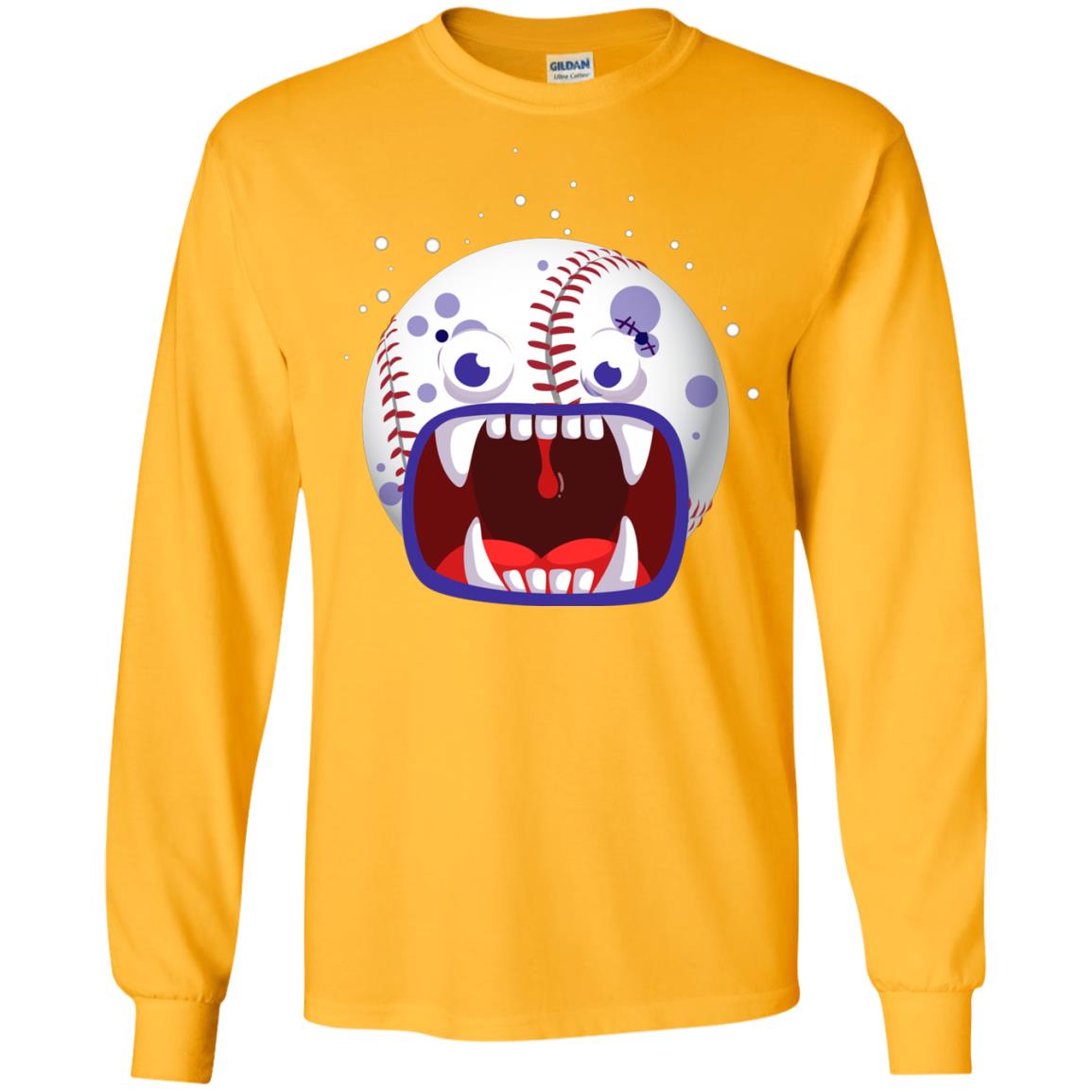 Baseball Halloween Shirt Gold