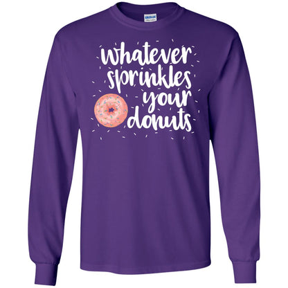 Whatever Sprinkles Your Donuts T-shirt Purple