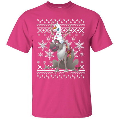 Film T-shirt Frozen Olaf Sven Riding Antler Heliconia