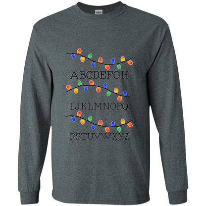 Alphabet Christmas Fairy Lights Dark Heather