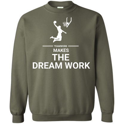 Basketball T-shirt Teamwork Makes The Dream Work Military Green