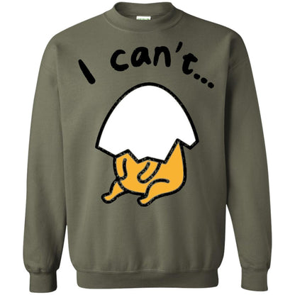 Film T-shirt Gudetama Lazy Egg I Can't Military Green