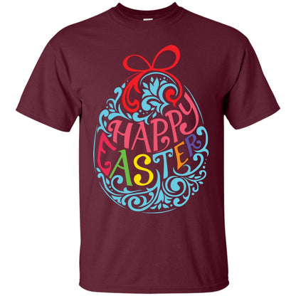 Happy Easter Day T-shirt Maroon