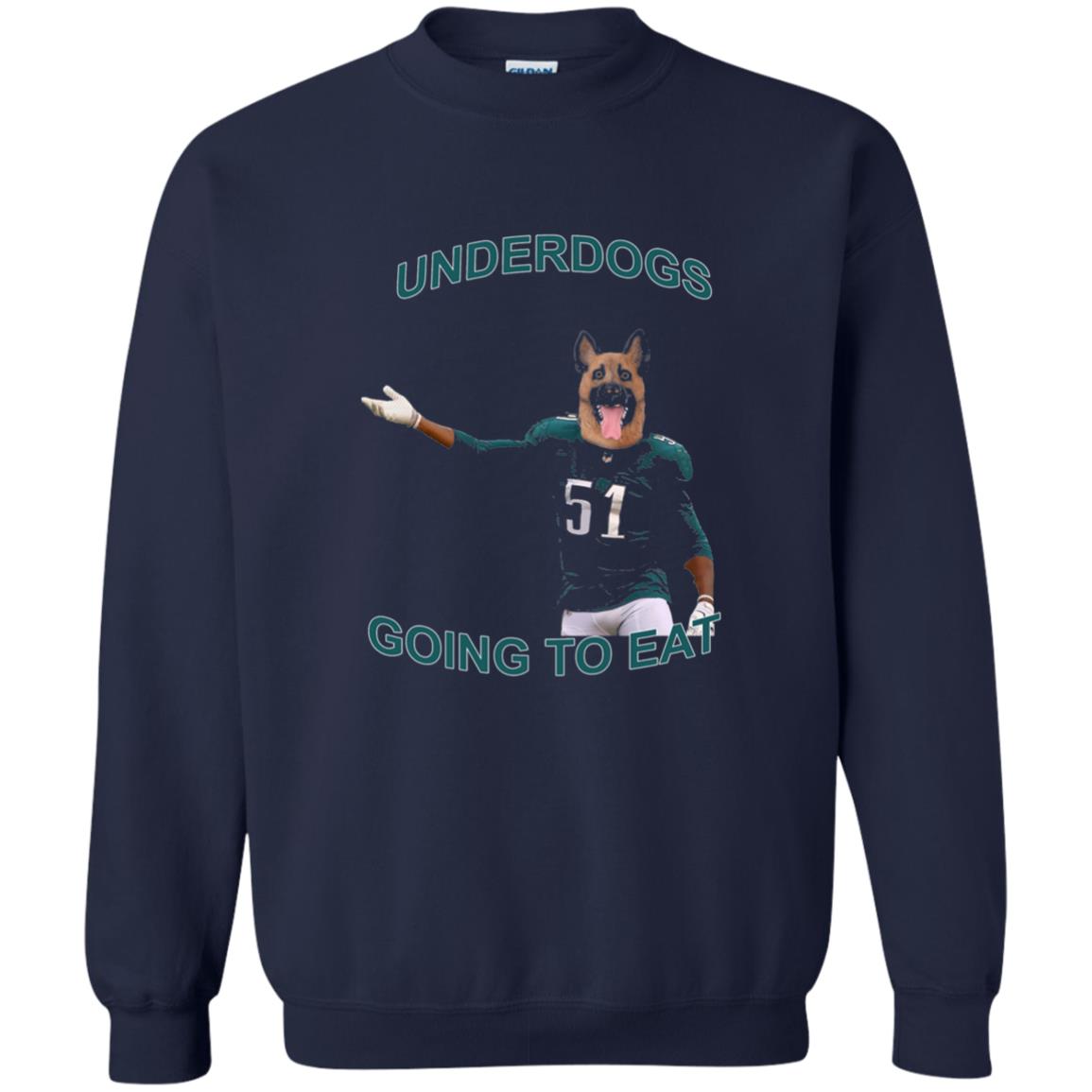 Football T-shirt Underdogs Going To Eat Navy