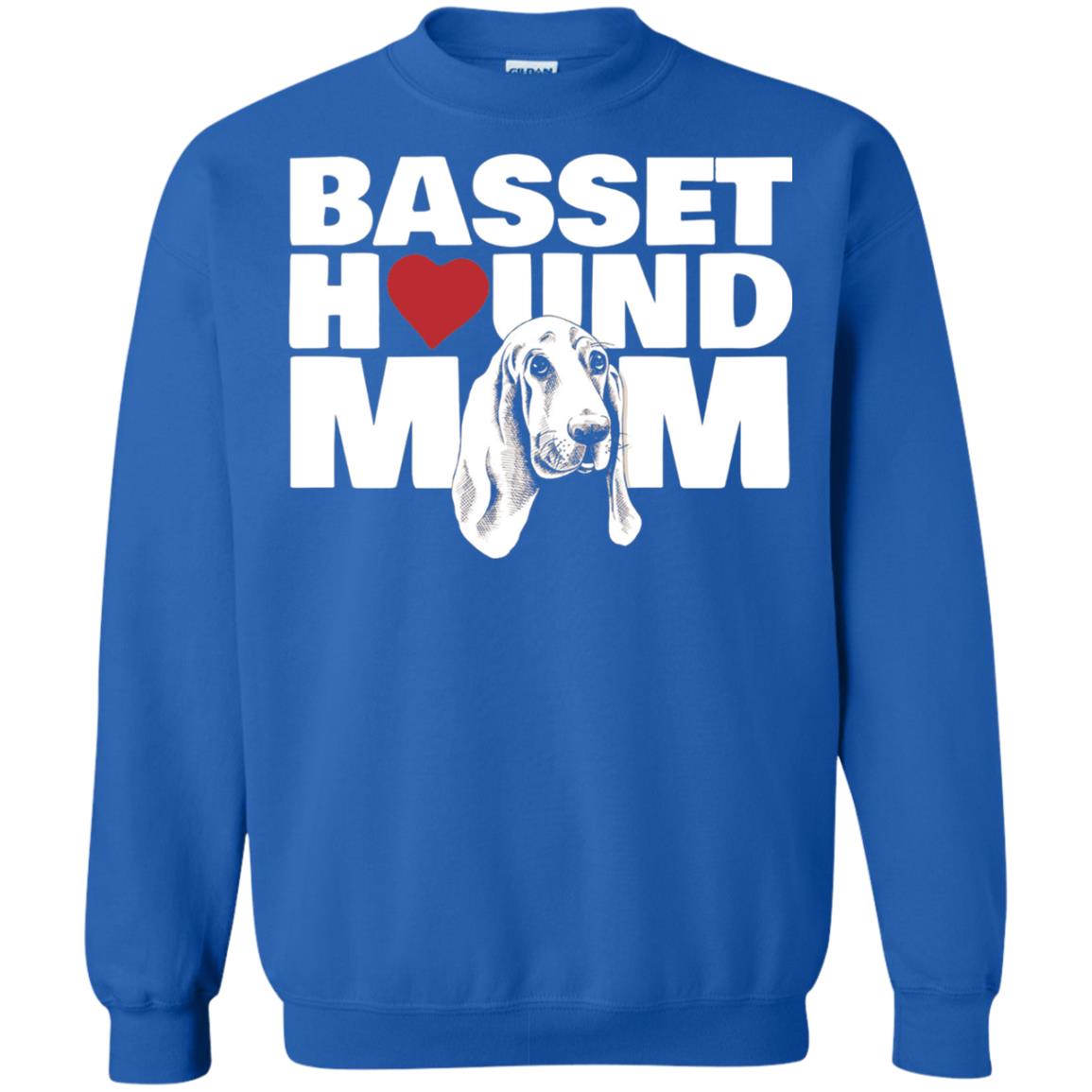 Basset Hound Mom Heart T-shirt Royal
