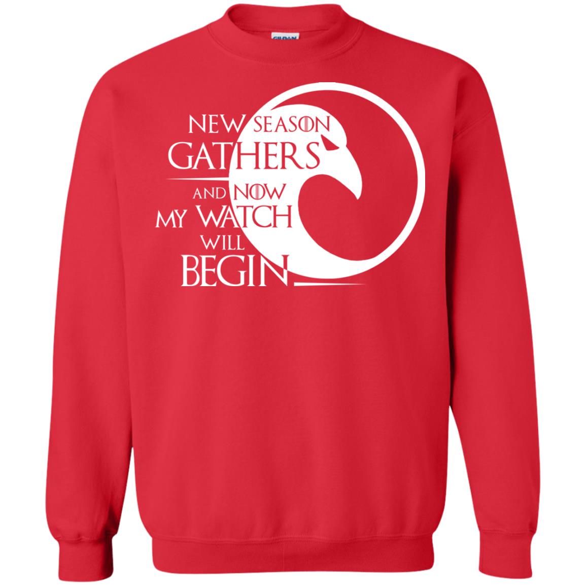 New Season Gathers And Now My Watch Will Begin Game Of Thrones Fan T-shirt Red